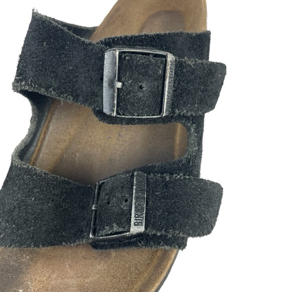Birkenstock Arizona Suede Leather Sandals Black Size 38 Women’s 7-7.5 - Picture 5 of 15